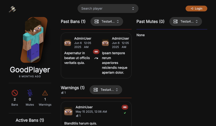 Download Web UI | Ban Management